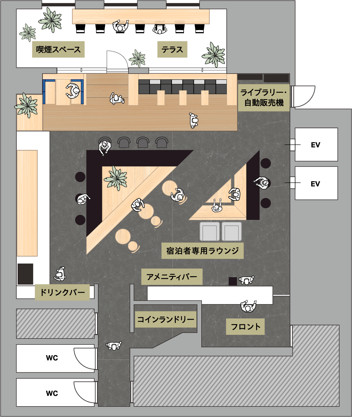 ラウンジ平面図
